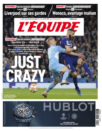 L'equipe du 27 Avril 2022