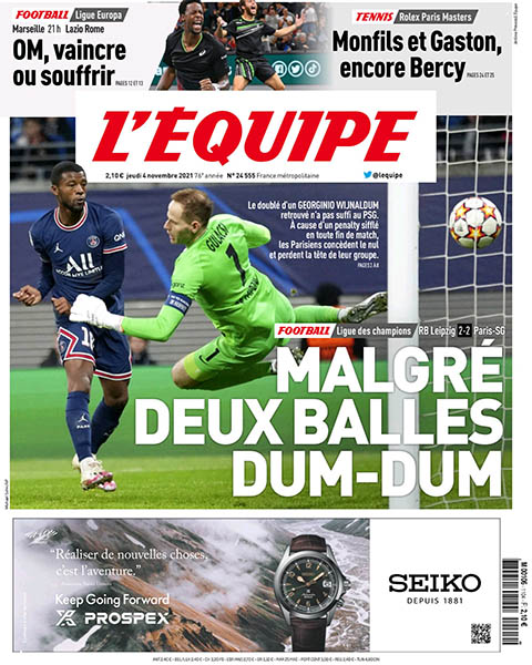 L’equipe du 4 Novembre 2021