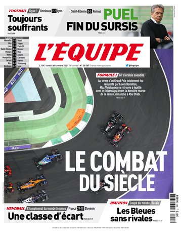 L’equipe du 6 Décembre 2021