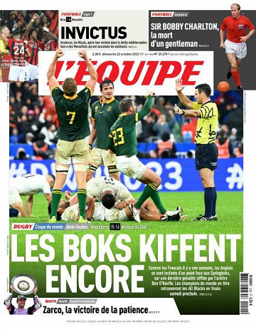 L’equipe du Dimanche 22 Octobre 2023