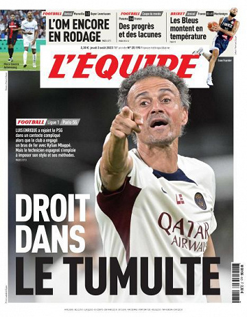 L'equipe du Jeudi 3 Août 2023