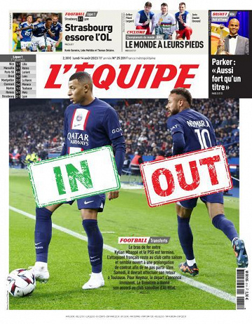 L'equipe du Lundi 14 Août 2023