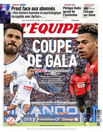 L'equipe du Vendredi 20 Janvier 2023