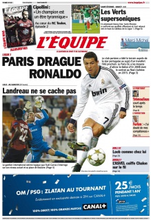 L'equipe Edition du 06 Octobre 2012