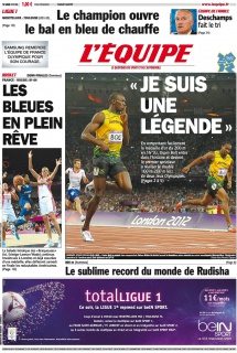 L'equipe Edition du 10 Août 2012