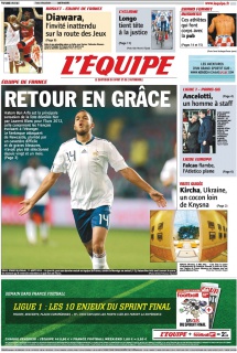 L'equipe Edition du 10 Mai 2012