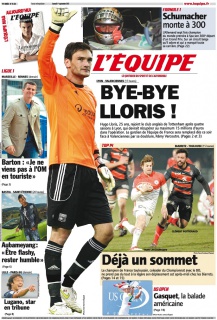 L'equipe Edition du 1er. Septe. 2012