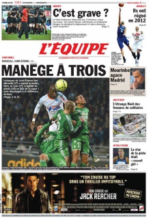 L'equipe Edition du 24 Decembre 2012