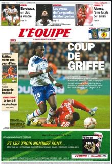 L'equipe Edition du 29 Novembre 2012