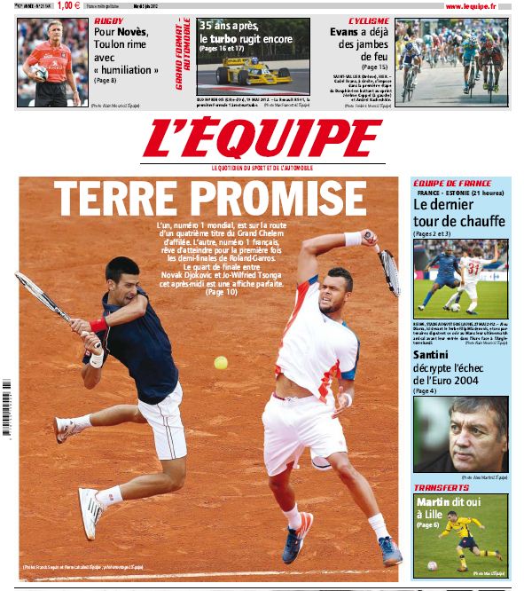 L'equipe Edition du 5 juin 2012