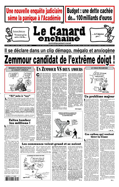 Le Canard enchaîné - 01 Decembre 2021