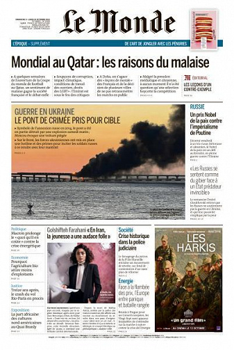 Le Monde du 09 Octobre 2022