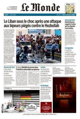 Le Monde du 19 Septembre FRENCH PDF 2024