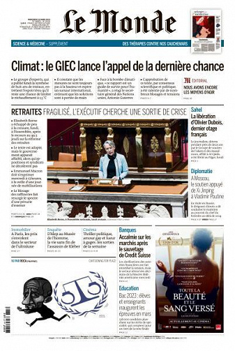 Le Monde du 22 Mars 2023