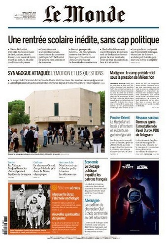 Le Monde du 24 Août FRENCH PDF 2024