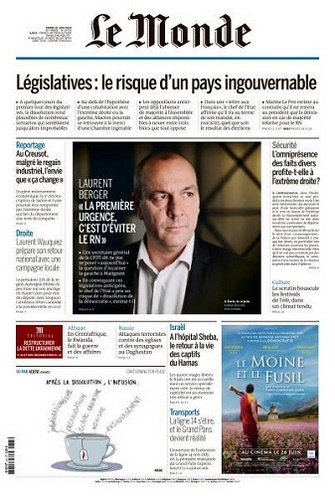 Le Monde du 25 Juin FRENCH PDF 2024 FRENCH PDF 2024