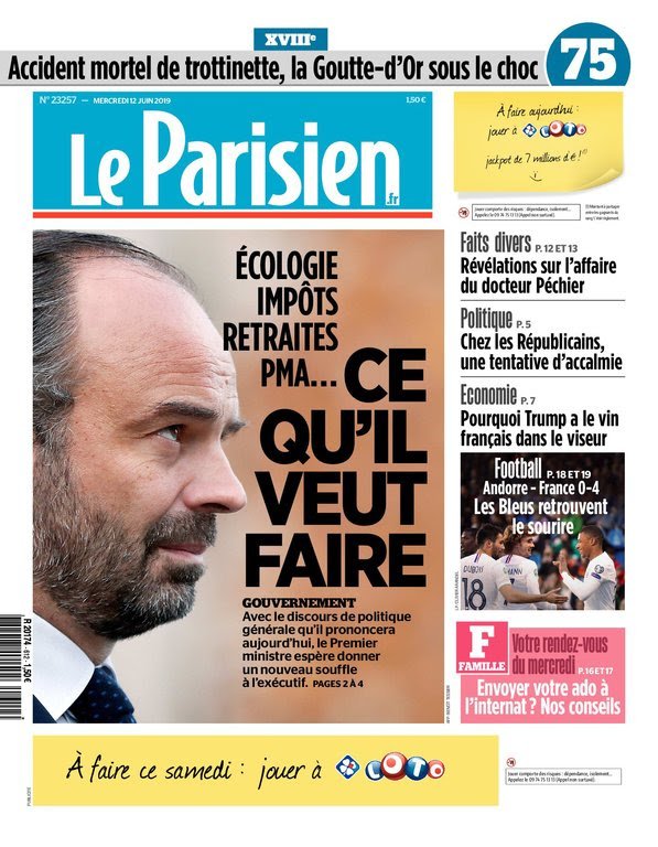 Le Parisien du 12 Juin 2019