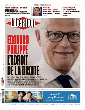 Libération du Jeudi 14 Septembre 2023